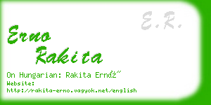 erno rakita business card